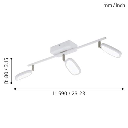 Eglo - Светильник точечный LED RGB PALOMBARE-C 3xLED/5W/230V