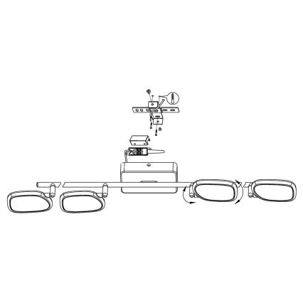 Eglo 97694 - Светильник точечный LED RGB PALOMBARE-C 4xLED/5W/230V