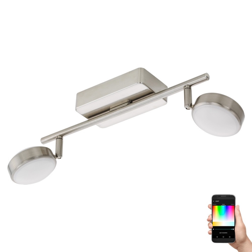 Eglo 97715 - LED RGB Точковий світильник з регулюванням яскравості CORROPOLI-C 2xLED/5W/230V