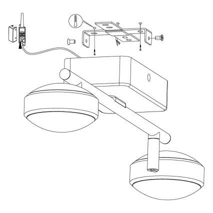 Eglo 97715 - LED RGB Точковий світильник з регулюванням яскравості CORROPOLI-C 2xLED/5W/230V