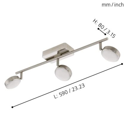 Eglo - Світильник точковий LED RGB CORROPOLI-C 3xLED/5W/230V