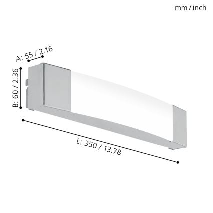 Eglo - Светодиодная подсветка для зеркала в ванной комнате LED/8,3W/230V IP44