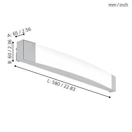 Eglo - Светодиодная подсветка для зеркала в ванной комнате LED/16W/230V IP44