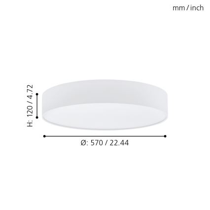 Eglo - Світлодіодний стельовий світильник з регульованою яскравістю LED/40W/230V