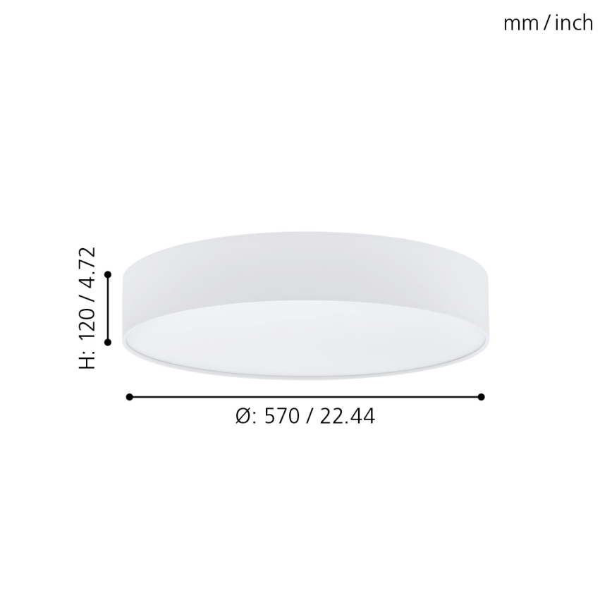 Eglo - Світлодіодний стельовий світильник з регульованою яскравістю LED/40W/230V