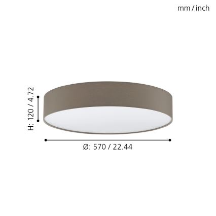 Eglo - Светодиодный потолочный диммируемый светильник LED/40W/230V