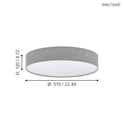 Eglo - Светодиодный потолочный диммируемый светильник LED/40W/230V