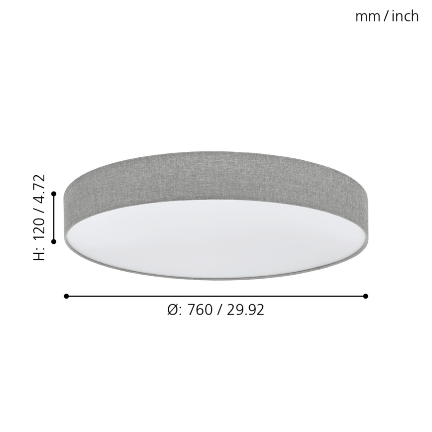 Eglo - Світлодіодний стельовий світильник з регульованою яскравістю LED/60W/230V