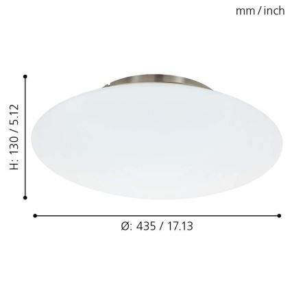 Eglo 97811 - Светодиодный потолочный RGB-светильник с регулированием яркости FRATTINA-C 1xLED/27W/230V