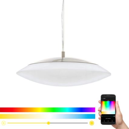 Eglo 97812 - Светодиодная подвесная RGB-люстра с регулированием яркости FRATTINA-C 1xLED/27W/230V