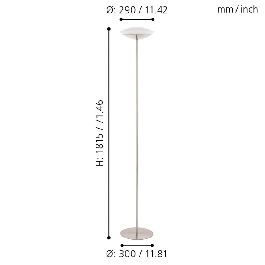 Eglo 97814 - LED RGB підлогова лампа FRATTINA-C з регулюванням яскравості 1xLED/18W/230V