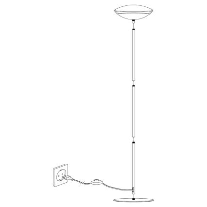 Eglo 97814 - Світлодіодна RGB регульована торшерна лампа FRATTINA-C 1xLED/18W/230V