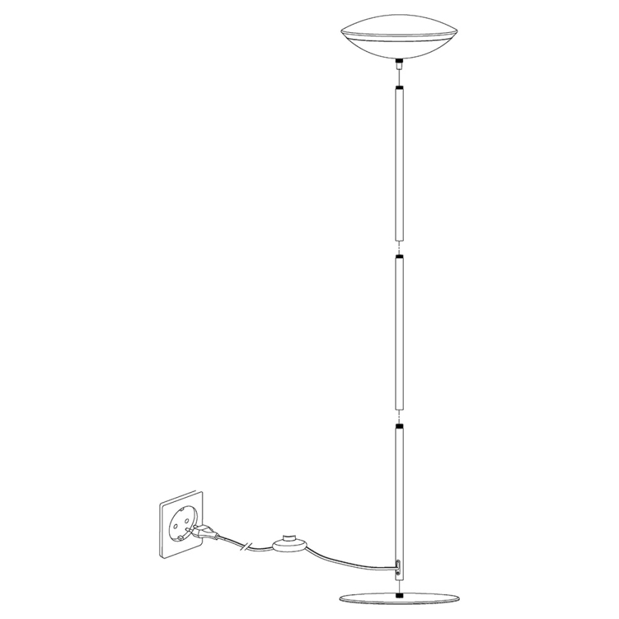 Eglo 97814 - Світлодіодна RGB регульована торшерна лампа FRATTINA-C 1xLED/18W/230V