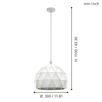 Eglo - Подвесная люстра 1xE27/60W/230V