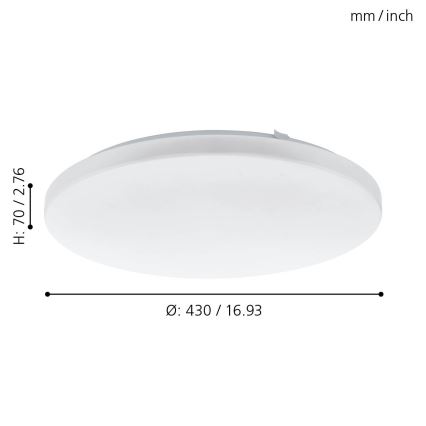 Eglo - Світлодіодний стельовий світильник LED/33,5W/230V