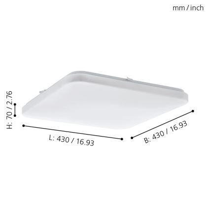 Eglo - Світлодіодний стельовий світильник LED/33,5W/230V