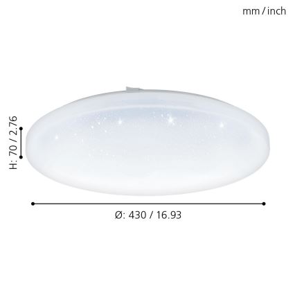 Eglo - Світлодіодний стельовий світильник LED/33,5W/230V