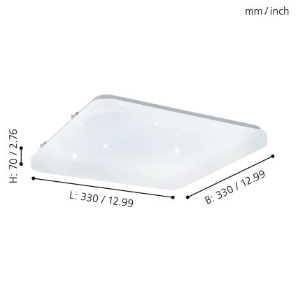 Eglo - Светодиодный потолочный светильник LED/17,3W/230V