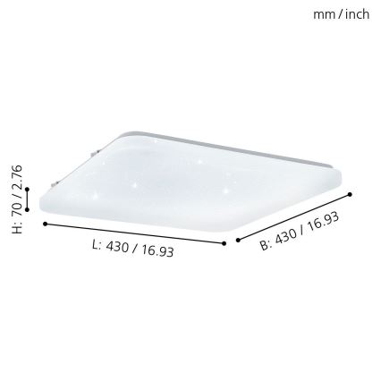 Eglo - Светодиодный потолочный светильник LED/33,5W/230V
