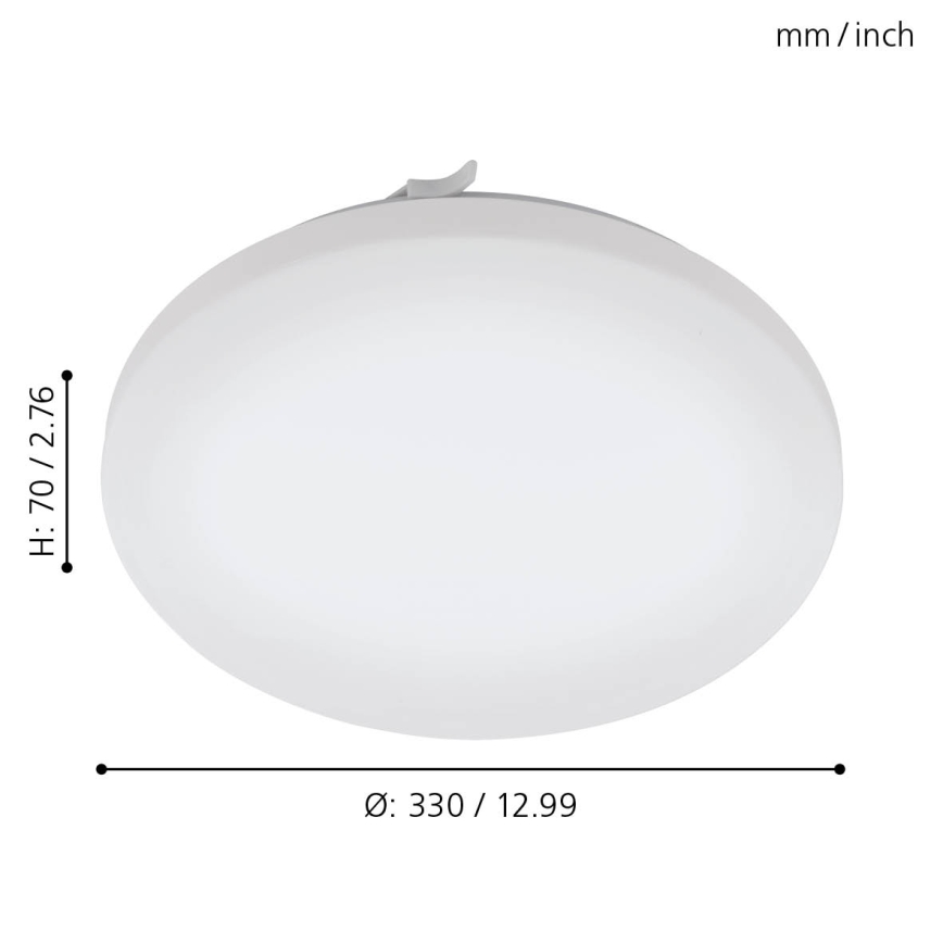 Eglo - Светодиодный потолочный светильник для ванной комнаты LED/17,3W/230V IP44