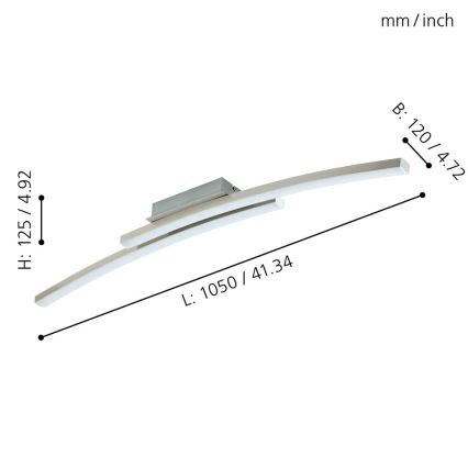 Eglo - Пристельова LED RGB люстра з регулюванням яскравості FRAIOLI-C 2xLED/17W/230V