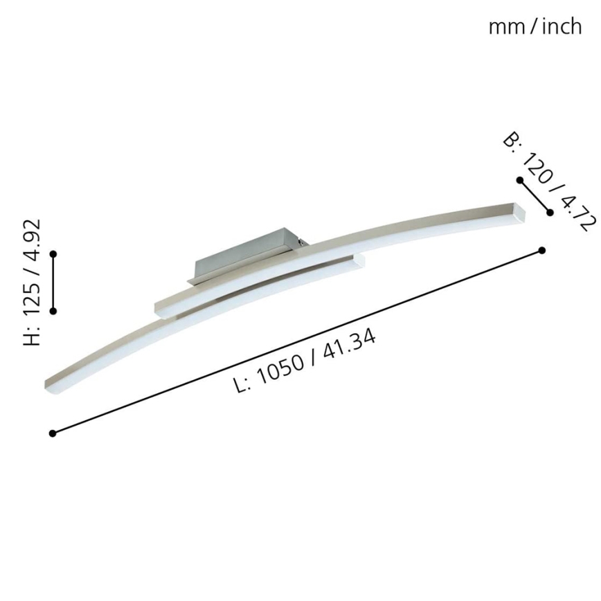 Eglo - Пристельова LED RGB люстра з регулюванням яскравості FRAIOLI-C 2xLED/17W/230V