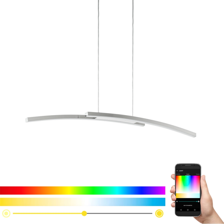 Eglo 97911 - RGB LED регульована люстра на тросі FRAIOLI-C LED/34W/230V
