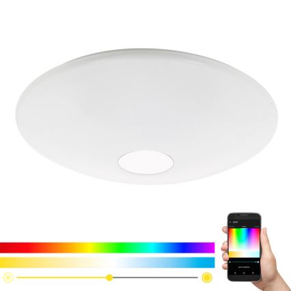 Eglo 97918 - Светодиодный потолочный RGB-светильник с регулированием яркости TOTARI-C LED/34W/230V + дистанционное управление