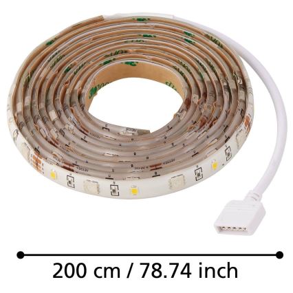 Eglo - RGB Світлодіодна стрічка з регулятором яскравості LED/10W/230V IP20 2м