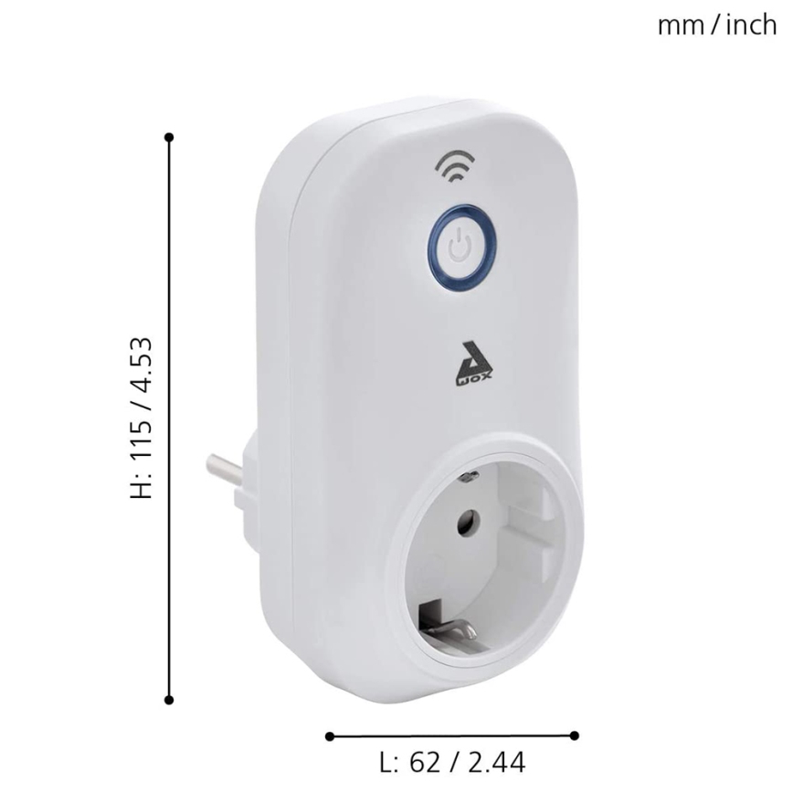 Eglo - Розумна розетка Connect plug PLUS 2300W SCHUKO Bluetooth