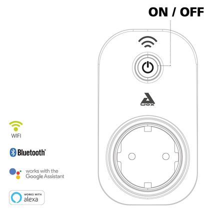 Eglo - Розумна розетка Connect plug PLUS 2300W SCHUKO Bluetooth