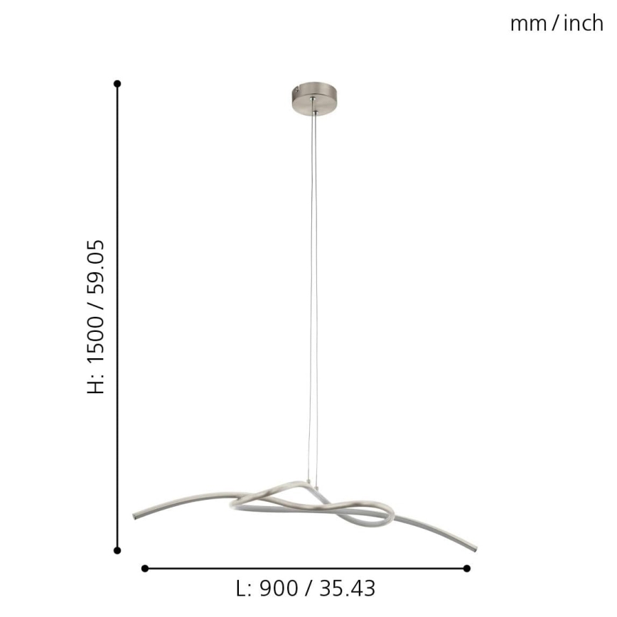 Eglo - Світлодіодна підвісна люстра LED/16W/230V