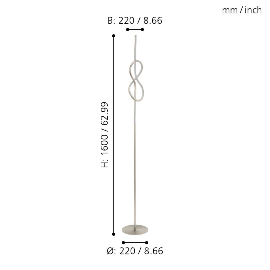 Eglo 97942 - Світлодіодний торшер NOVAFELTRIA LED/13W/230V