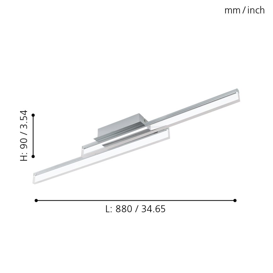 Eglo - LED-стельовий світильник для ванної кімнати 2xLED/11W/230V IP44