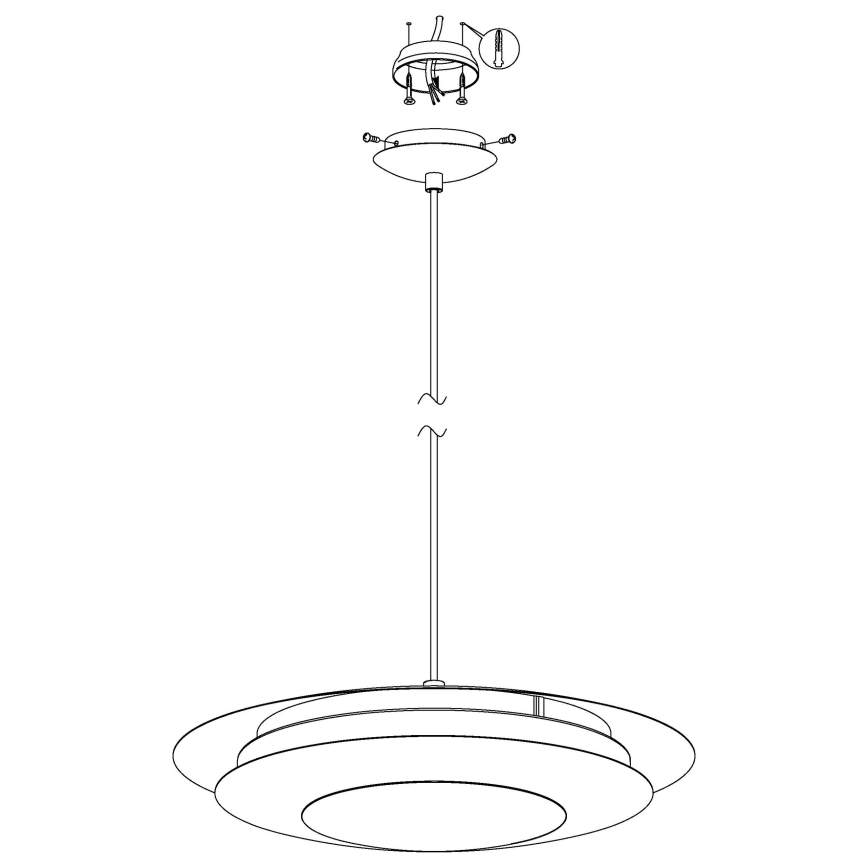 Eglo 98043 - LED RGBW Підвісна люстра з регулюванням яскравості MONEVA-C LED/18W/230V