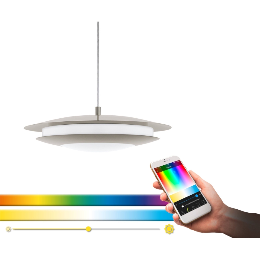 Eglo 98043 - Светодиодная подвесная RGBW-люстра с регулированием яркости MONEVA-C LED/18W/230V