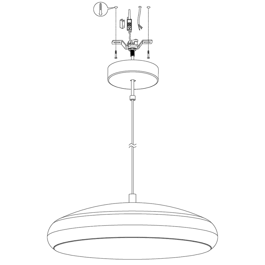 Eglo 98046 - LED RGB диммируемая подвесная люстра на тросе RIODEVA-C LED/27W/230V