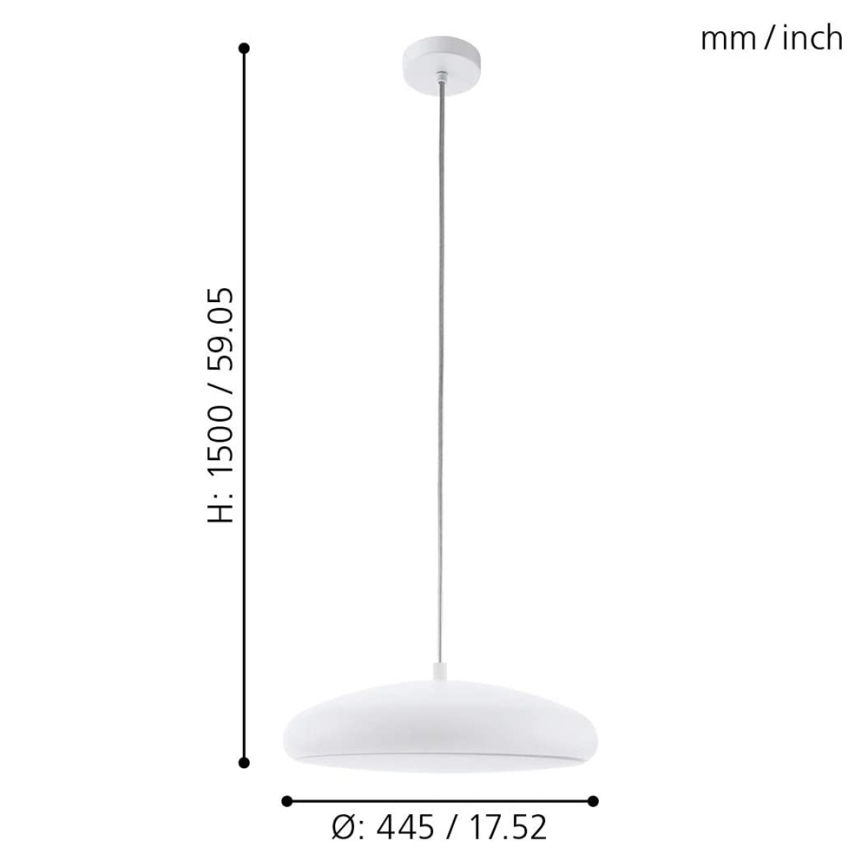 Eglo 98046 - Підвісна LED RGB люстра з регулюванням яскравості RIODEVA-C LED/27W/230V