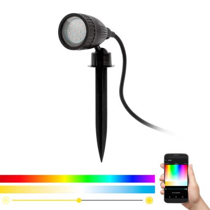 Eglo 98052 - Світлодіодний вуличний RGB-світильник NEMA-C 1xGU10/5W/230V IP44
