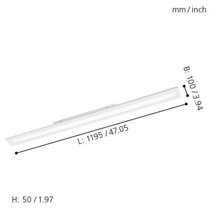 Eglo - LED RGBW Панель з регулюванням яскравості SALOBRENA-C LED/34W/230V + пульт дистанційного керування