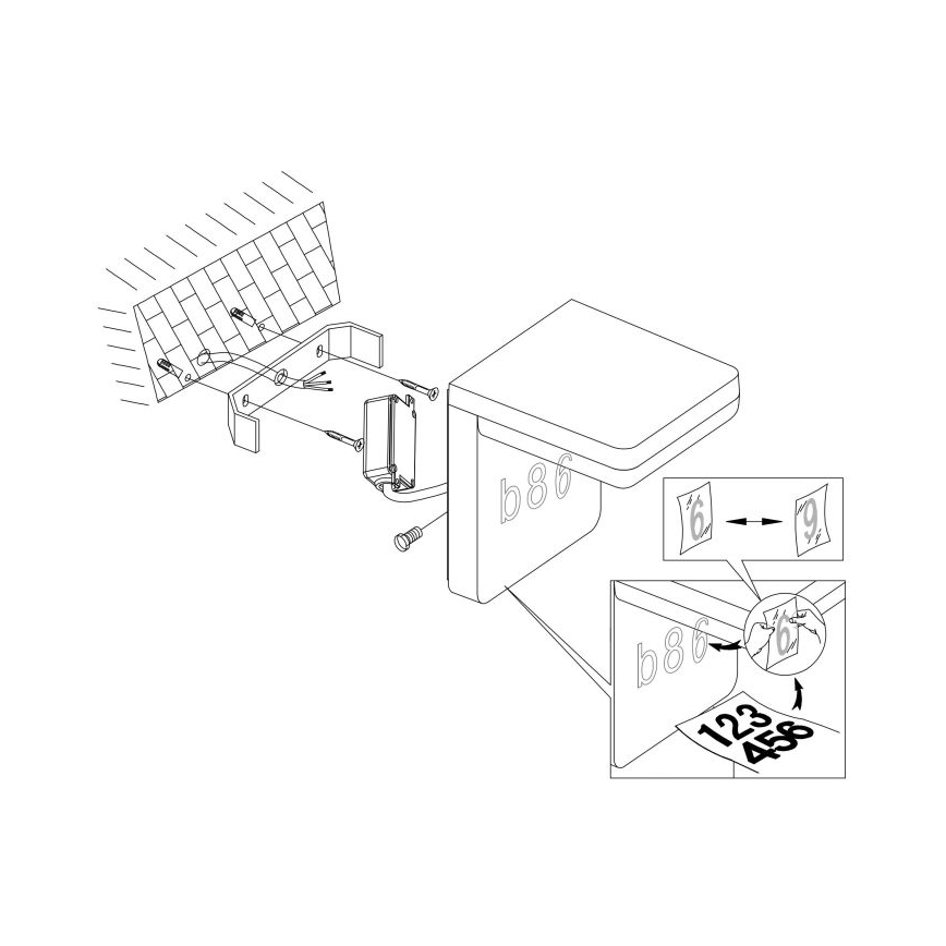 Eglo - Светодиодный номер дома LED/11W/230V IP44