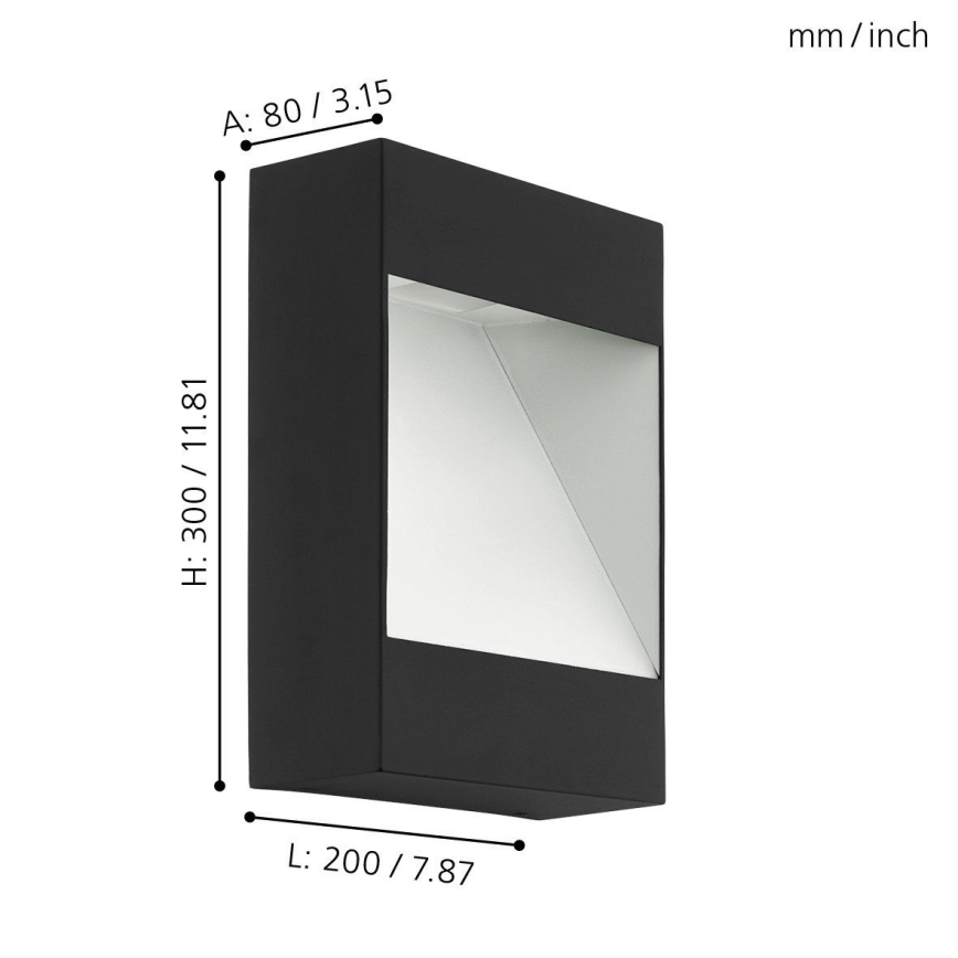 Eglo - Вуличний світлодіодний настінний світильник LED/10W/230V IP44