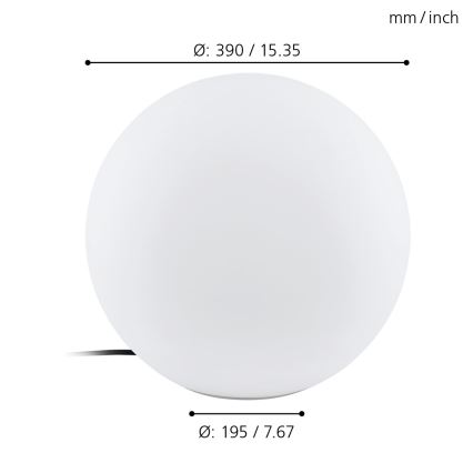 Eglo - Уличный торшер 1xE27/40W/230V IP65 ø390