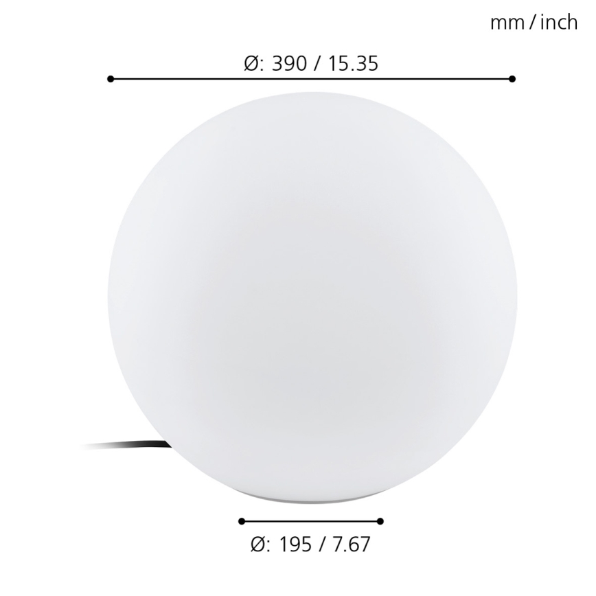 Eglo - Зовнішній торшер 1xE27/40W/230V IP65 ø390