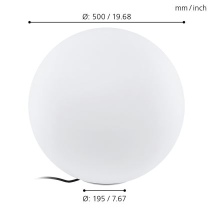 Eglo - Уличный торшер 1xE27/40W/230V IP65 ø500