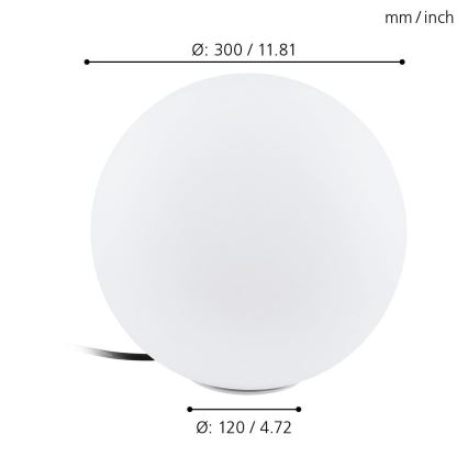 Eglo 98105 - LED RGBW Уличный светильник MONTEROLO-C LED/9 Вт/230 В IP65, диаметр 300 мм