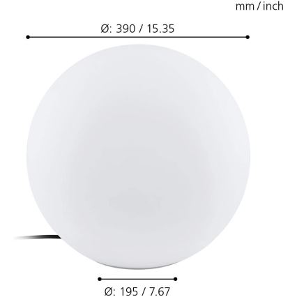 Eglo 98106 - Светодиодный уличный светильник RGBW MONTEROLO-C 1xLED/9W/230V IP65 Ø390
