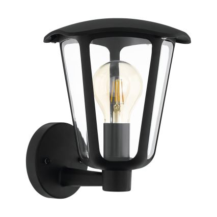 Eglo 98119 - Зовнішній настінний світильник MONREALE 1xE27/60W/230V IP44 чорний