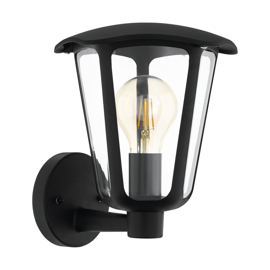 Eglo 98119 - Зовнішній настінний світильник MONREALE 1xE27/60W/230V IP44 чорний
