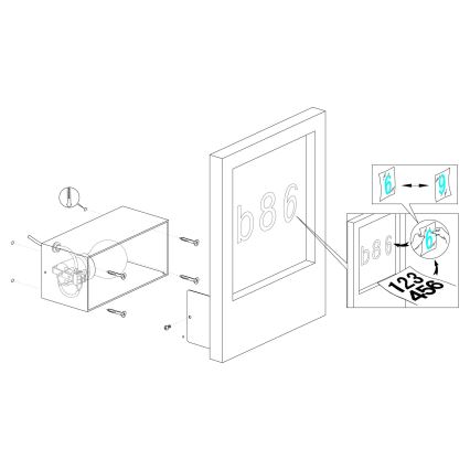 Eglo - Номер дома 1xE27/28W/230V IP4белый